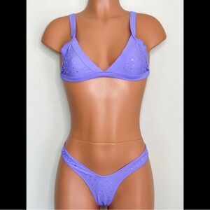 Purple, Sparkling, Bikini Set